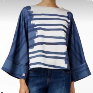 Rachel Roy Printed Angel Sleeve Blouse
